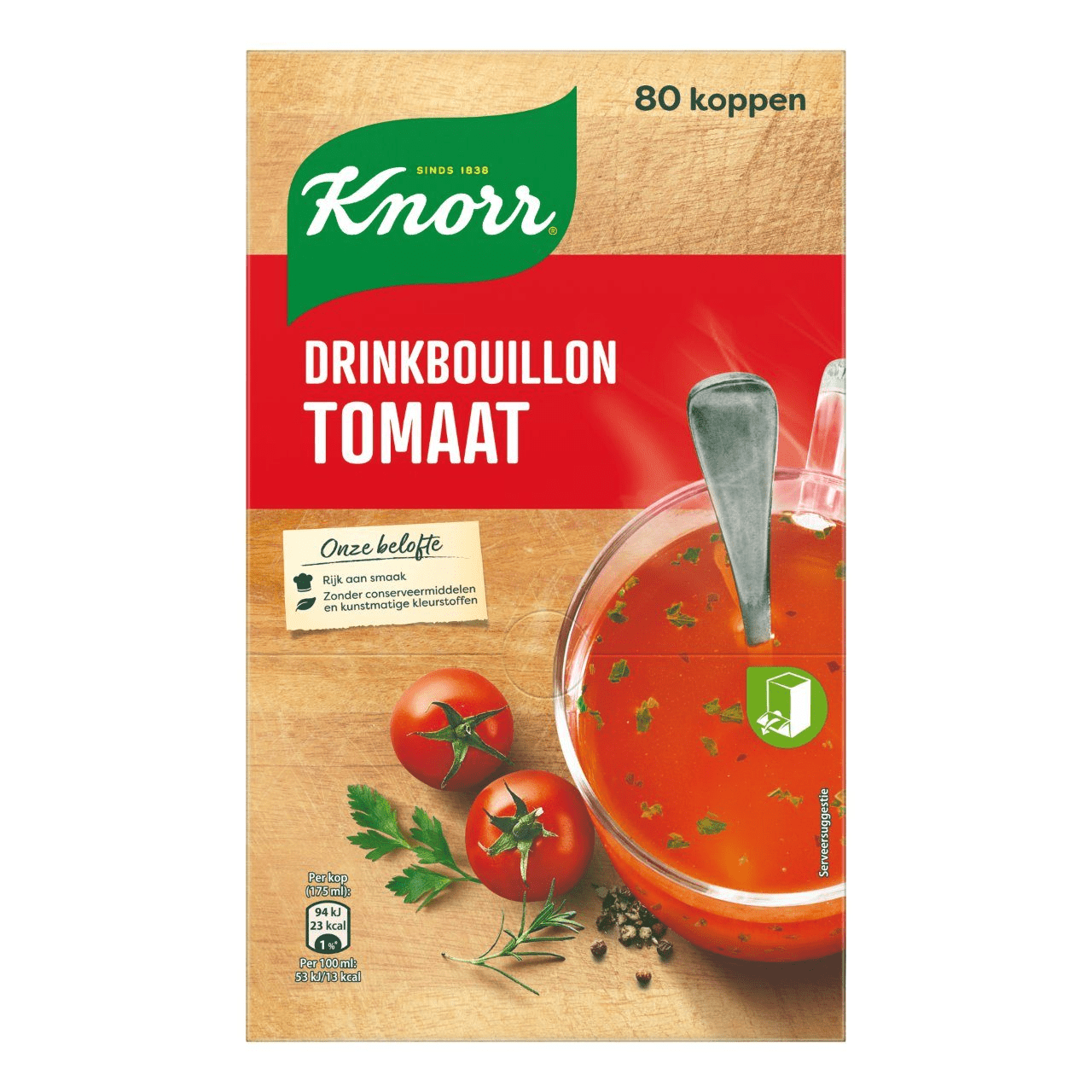 Knorr bouillon à boire tomate (80 pièces)
