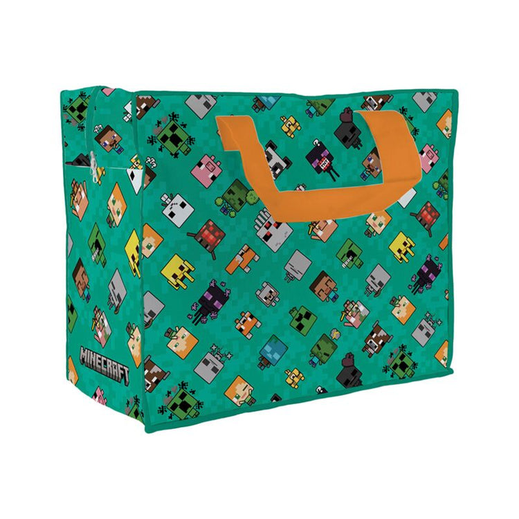 Sac à linge Minecraft chibi, sac de rangement à fermeture éclair