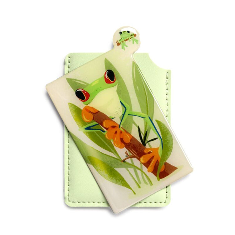 Miroir de poche tropical des grenouilles en couverture