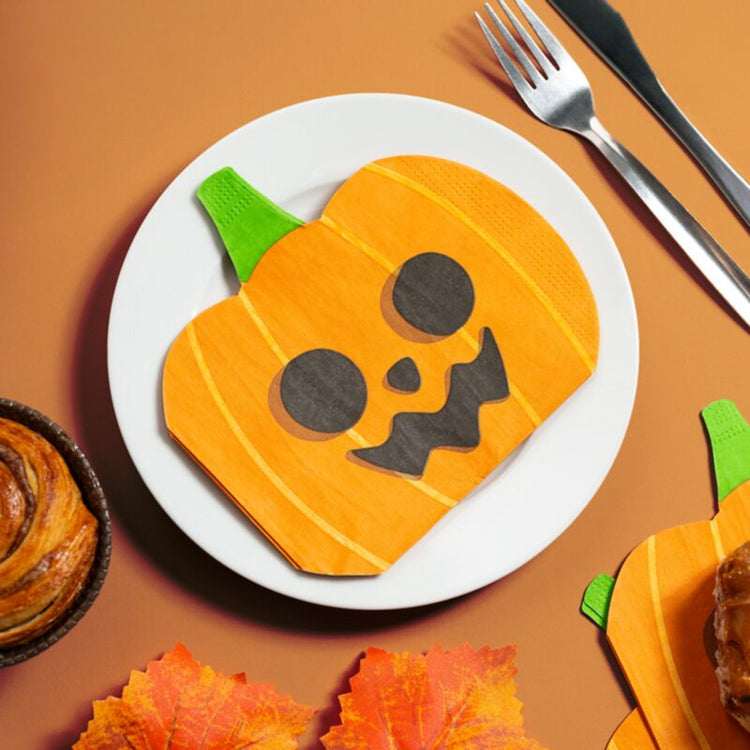 Suit à la citrouille d'Halloween de 12 Papier FeeSTerveTent à 3 couches