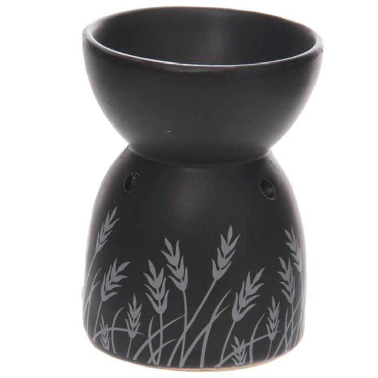 Huile en céramique d'herbe noire et brûleur à parfum de cire
