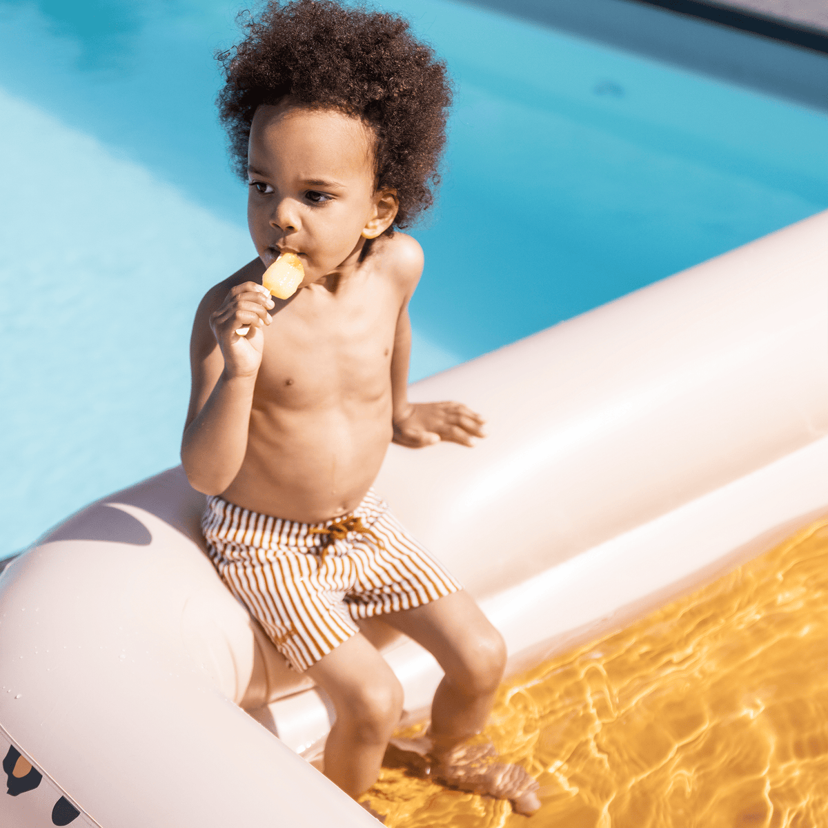 Safari Chic | piscine gonflable beige 211 x 132 x 46 cm