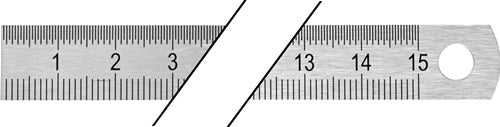 Règle en acier Promat tewerk | longueur 150 mm | acier flexible | répartition b = mm 1 2 mm - 4000858760