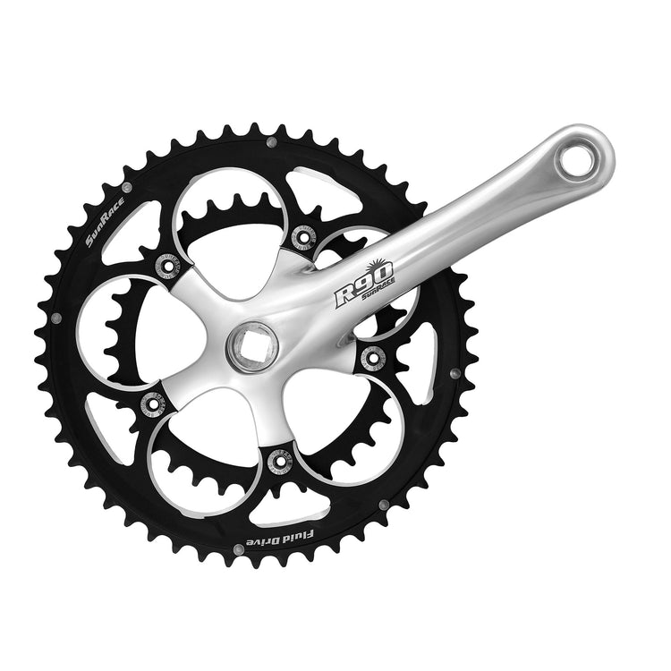 Crank Set Fcr9f 9 vitesses 50 34T. Aluminium noir de 170 mm