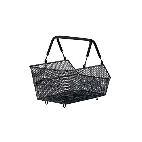Basil Cento S Mik - Panier à vélo - à l'arrière - Small - y compris un système Mik - noir