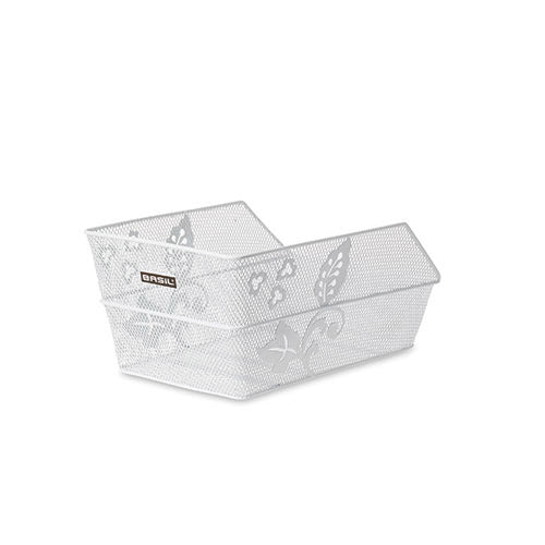 Basil Cento S FM - Panier à vélo - à l'arrière - petit - y compris le matériau de montage - blanc