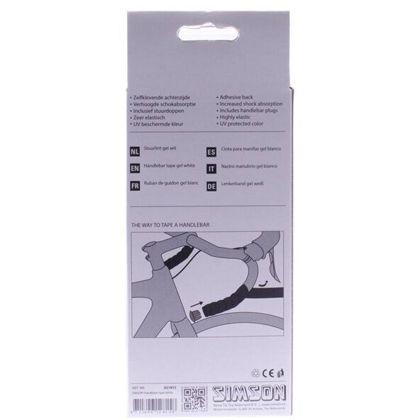Simson Direering Lint Gel White (vélo de course, choc-absorbant, confortable)