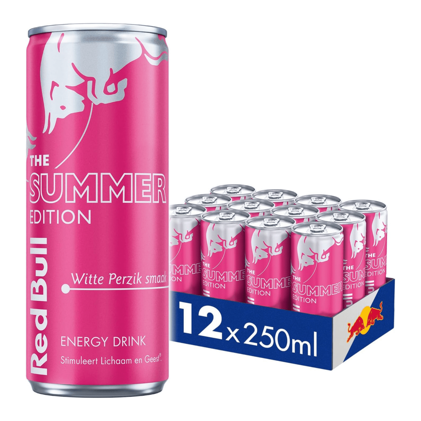 Boîte de pêche blanche d'été Red Bull (12x 250ml)