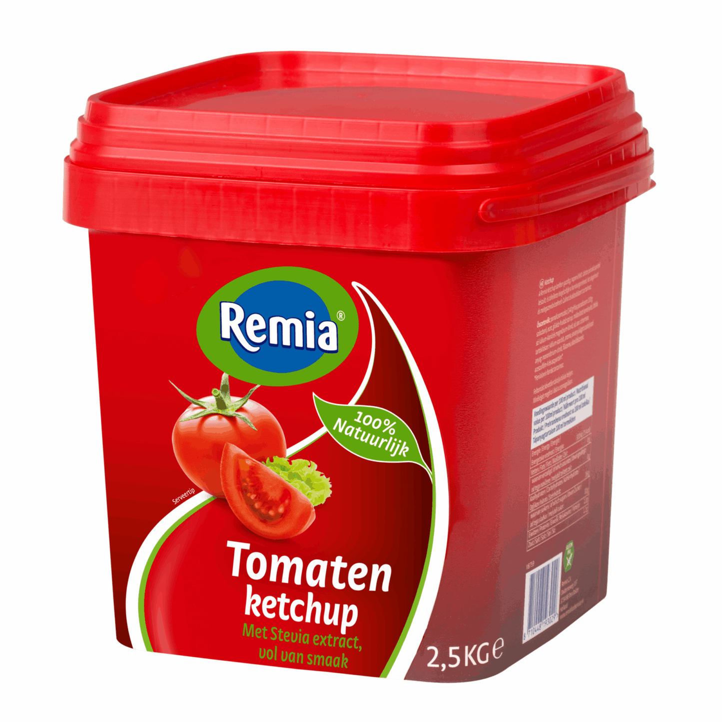 Seau carré de ketchup aux tomates Remia (2,5kg)