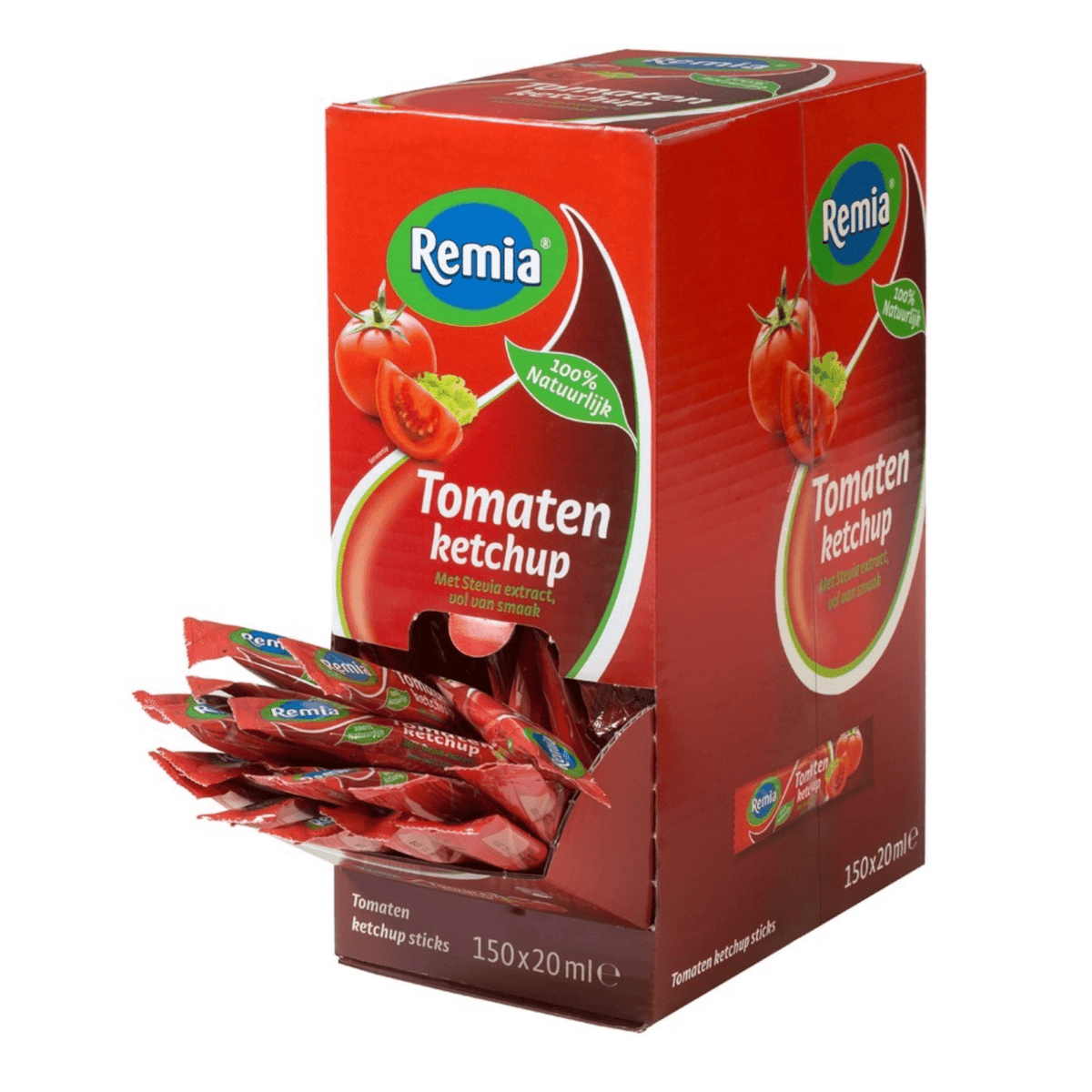 Bâtonnets de ketchup aux tomates Remia (150x 20ml)