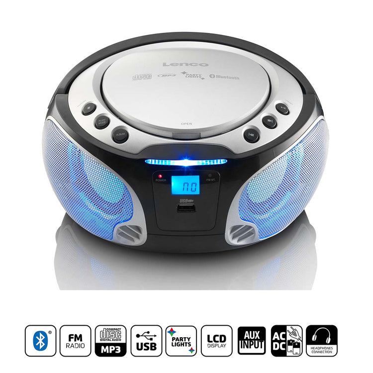 Lenco Lenco SCD-550 Portable Radio CD Player Silver