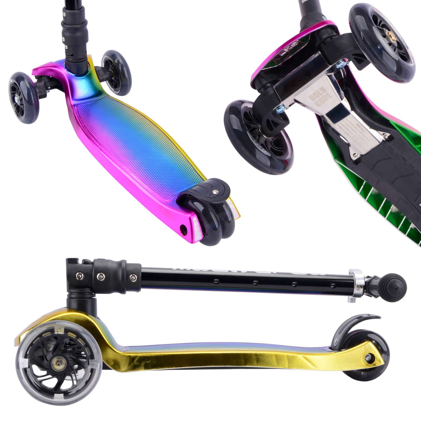 Boldcube gros scooter à 3 roues - nuit noire