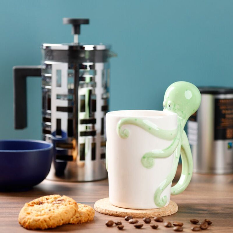 Lisa Parker Octopus Formed Handle Ceramic Mug