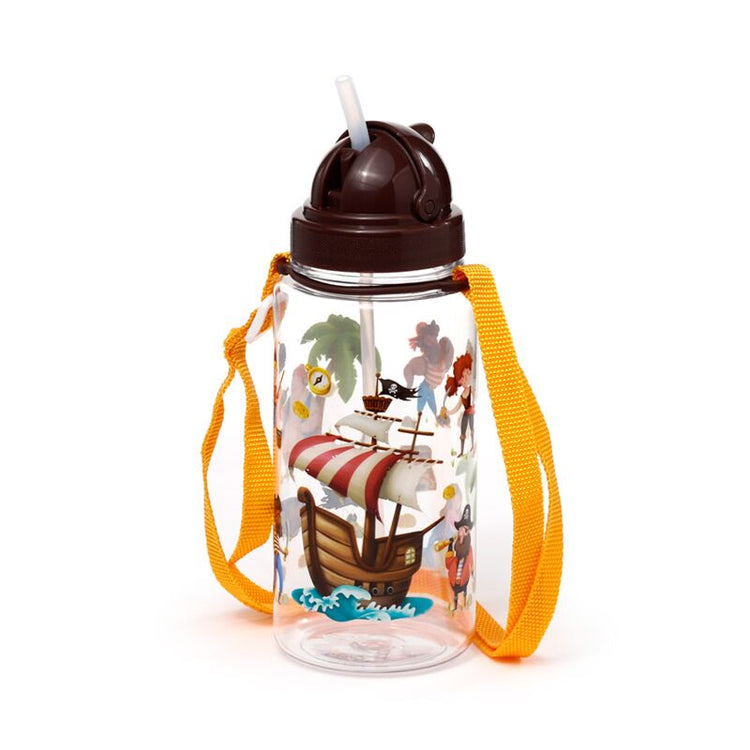 Bouteille d'eau pour enfants Ezozen 450 ml Paille Flip Jolly Rogers Pirate
