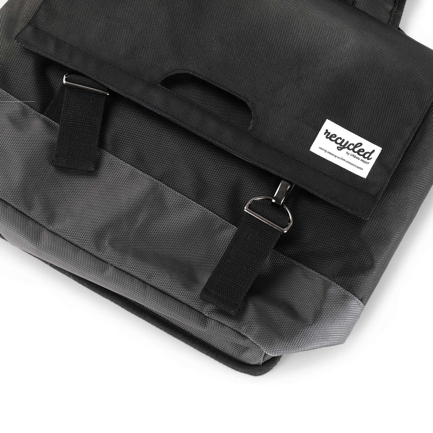 Sac à vélo double à l'épreuve urbaine 55L Green noir - RPET recyclé