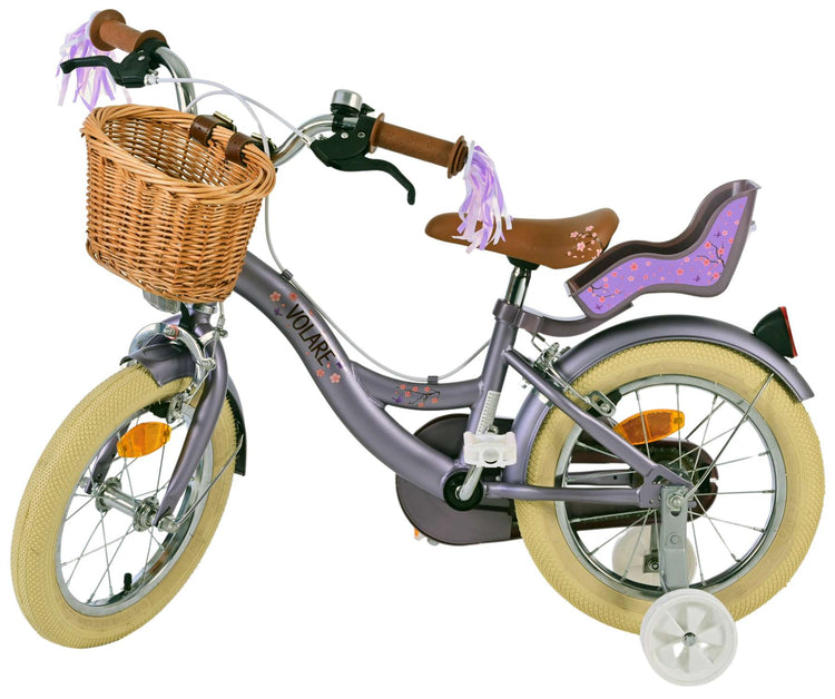 Volare Blossom Children's Bicycle Girls 14 pouces Purple Two Hand freins