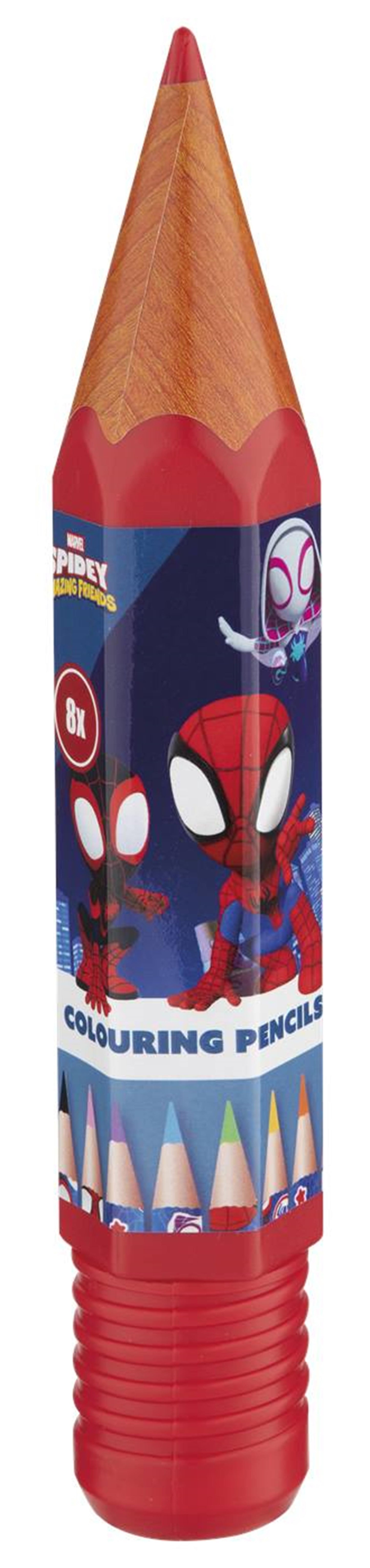 Disney Spidey Stitch La Reine des Neiges 8 crayons de couleur