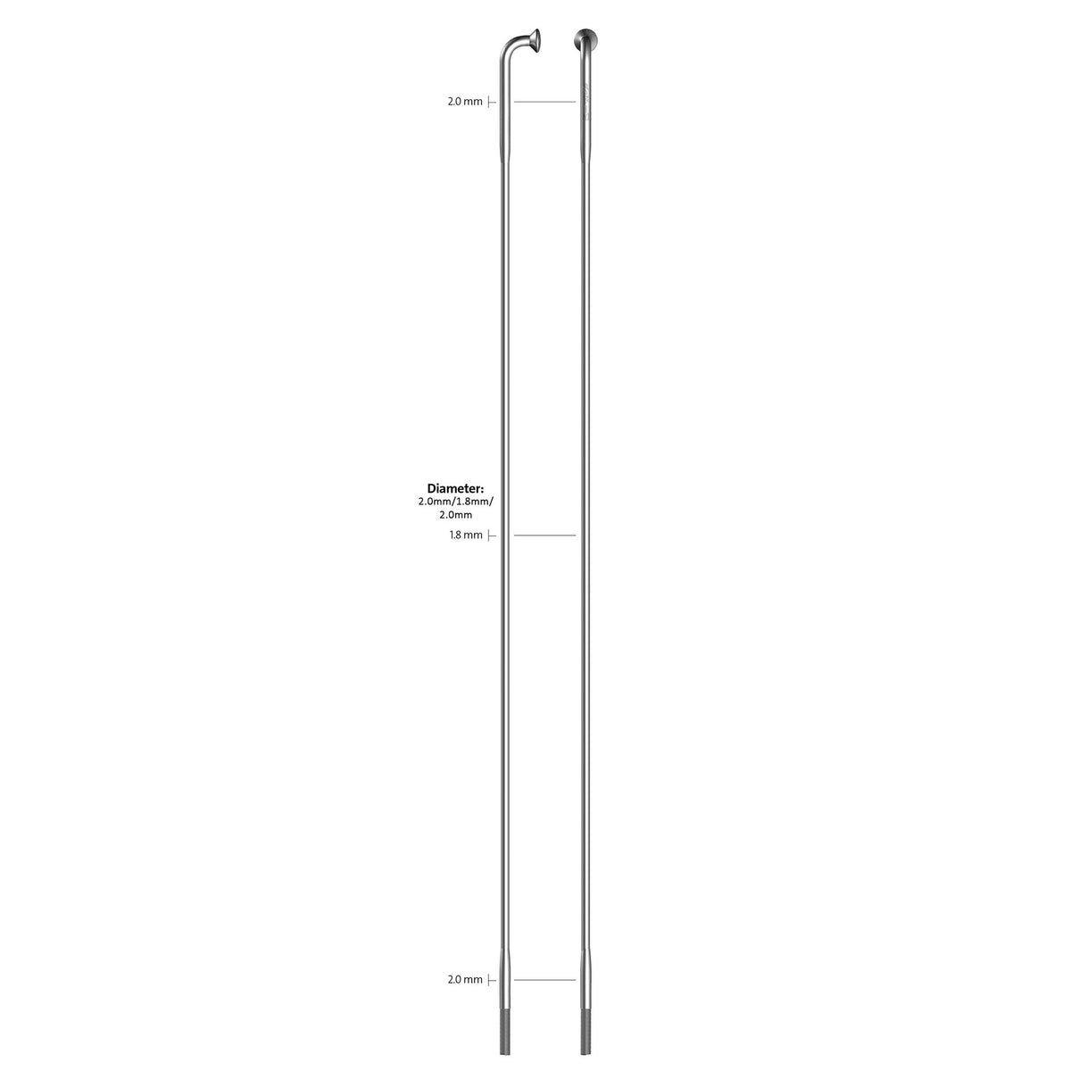 SAPIM SPAAK 14-266L Race en acier inoxydable sans Nippel (100ST)