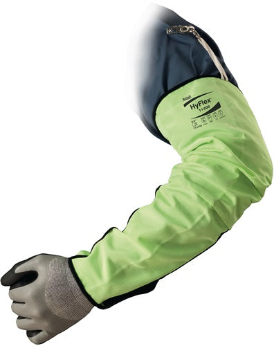 Ansell protège-bras | 475 mm jaune de sécurité | polyester nylon fibre de verre | et 388 et 407 psa catégorie iii | 12 pièces - 11-200 11-200