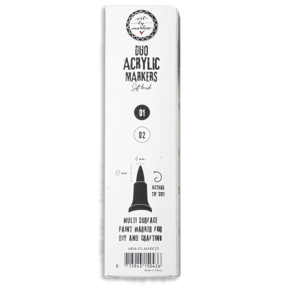 Lampe de studio • duo de marqueurs acryliques essentiels noir et blanc