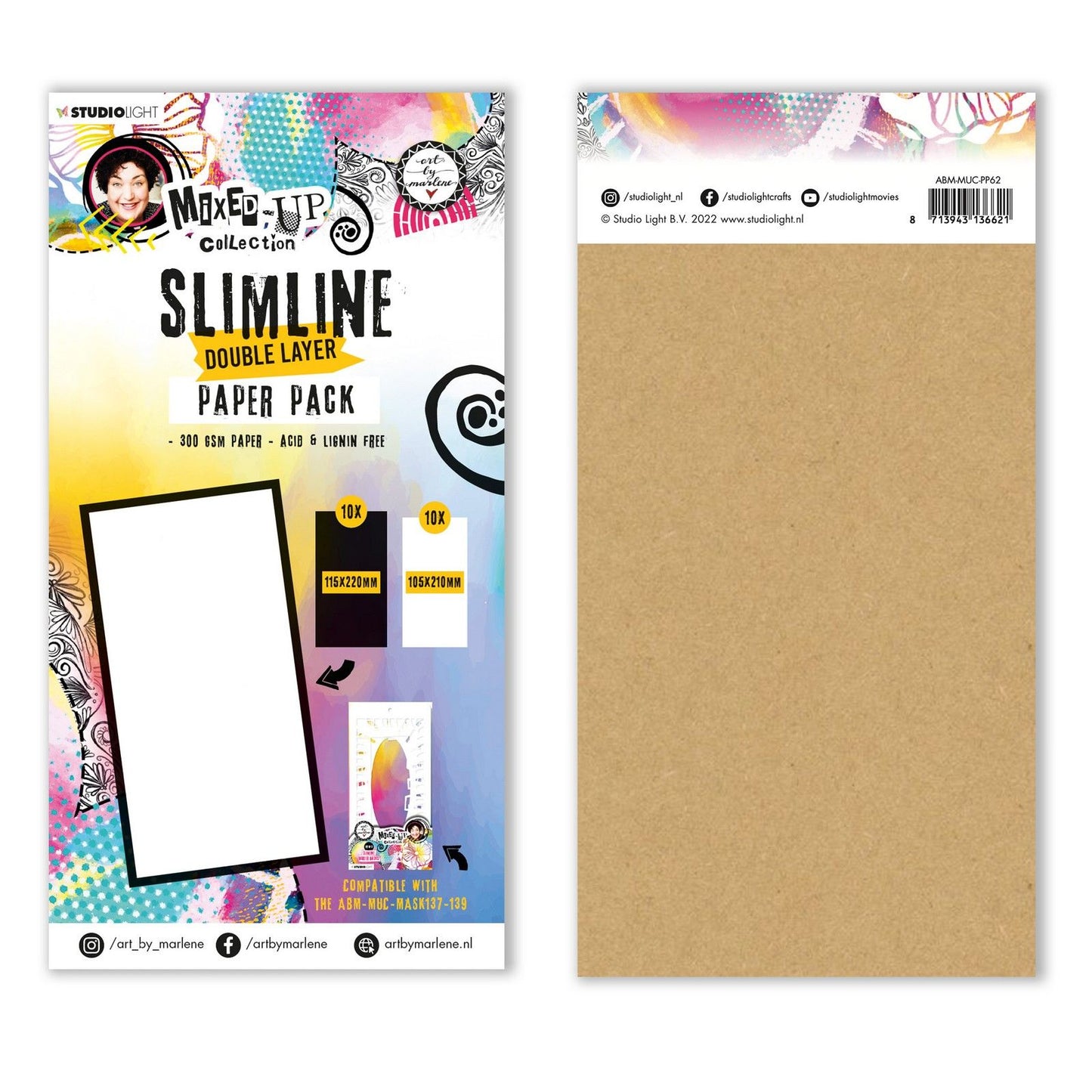 Studio Light • Pack de papier de collection mixte, double couche mince