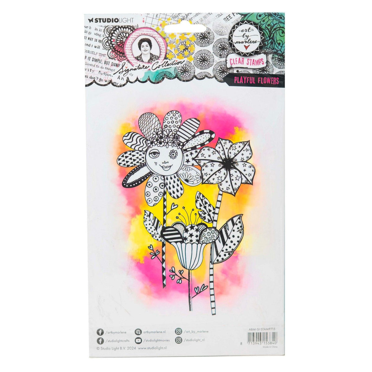 Studio Light • Collection Signature Tampon transparent Fleurs ludiques