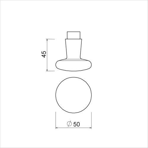 Poignée bouton Ami 160 50 trous pièce m6 f1 - 199080