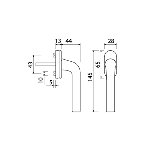Poignée de fenêtre Ami 820 7x32 f1 ovale - 425601