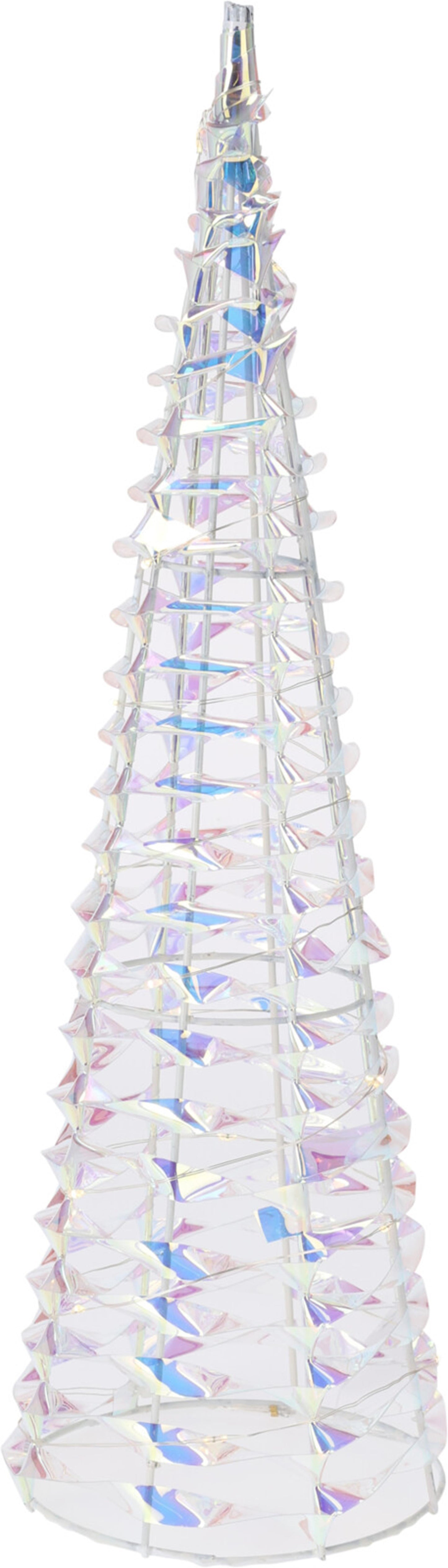 Cône de décoration 40 cm micro LED irisé