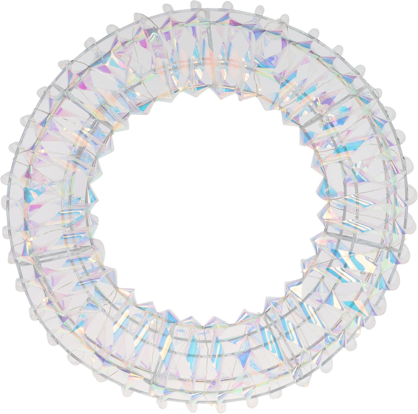 Couronne home stylisme 30cm 30led irisée