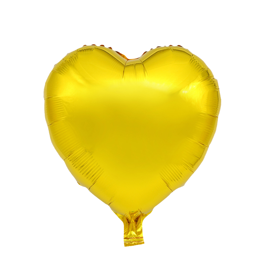 Ballon feuille coeur or 45cm
