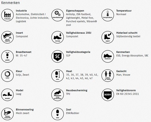 Bata chaussure de travail radiance fit low s1p | noir (w) | taille 40 - 00.017.117.40