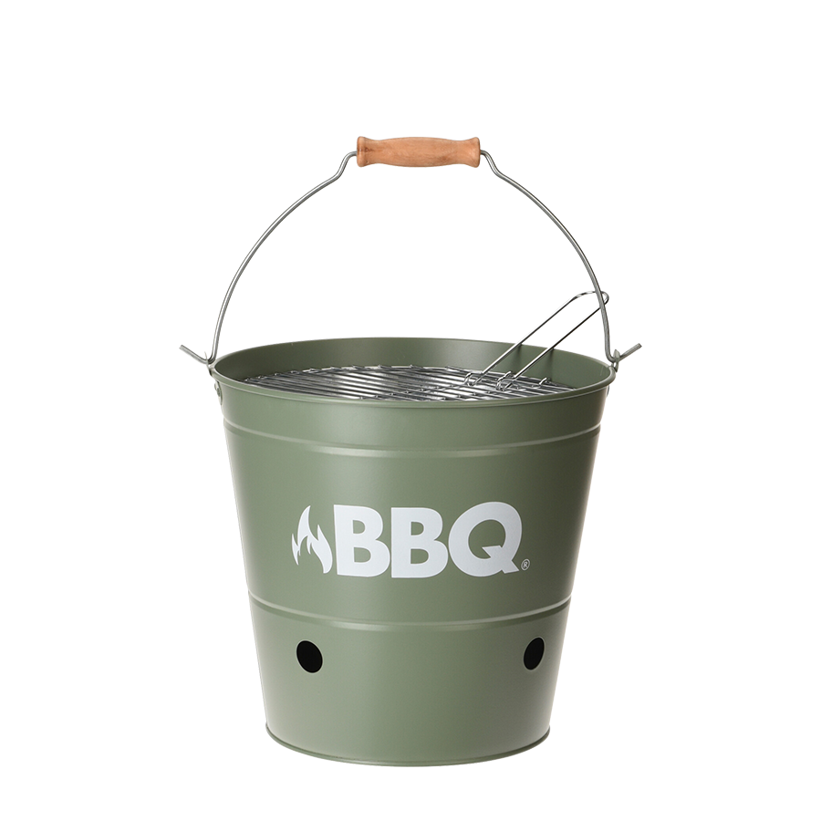 Seau pour barbecue BBQ vert mat ø26,5cm