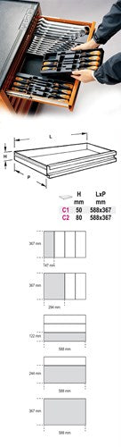 Inserts préformés durs Beta avec assortiment d'outils t52 - 024240052