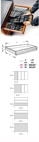 Inserts préformés durs Beta t236 avec assortiment d'outils - 024240236