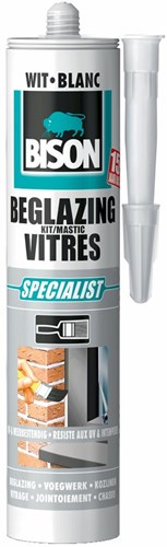 Bison 1029760 - b kit de vitrage 310ml blanc | 3 pièces