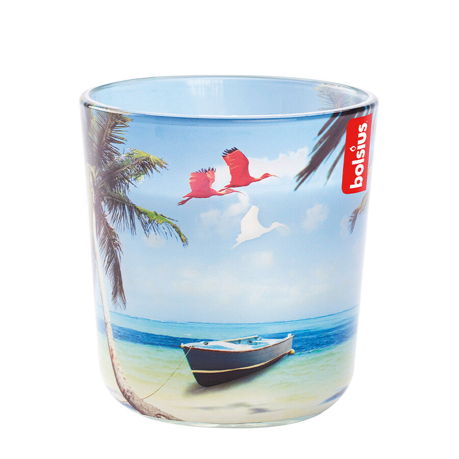 Bolsius verre parfumé plage des Caraïbes 97 91mm