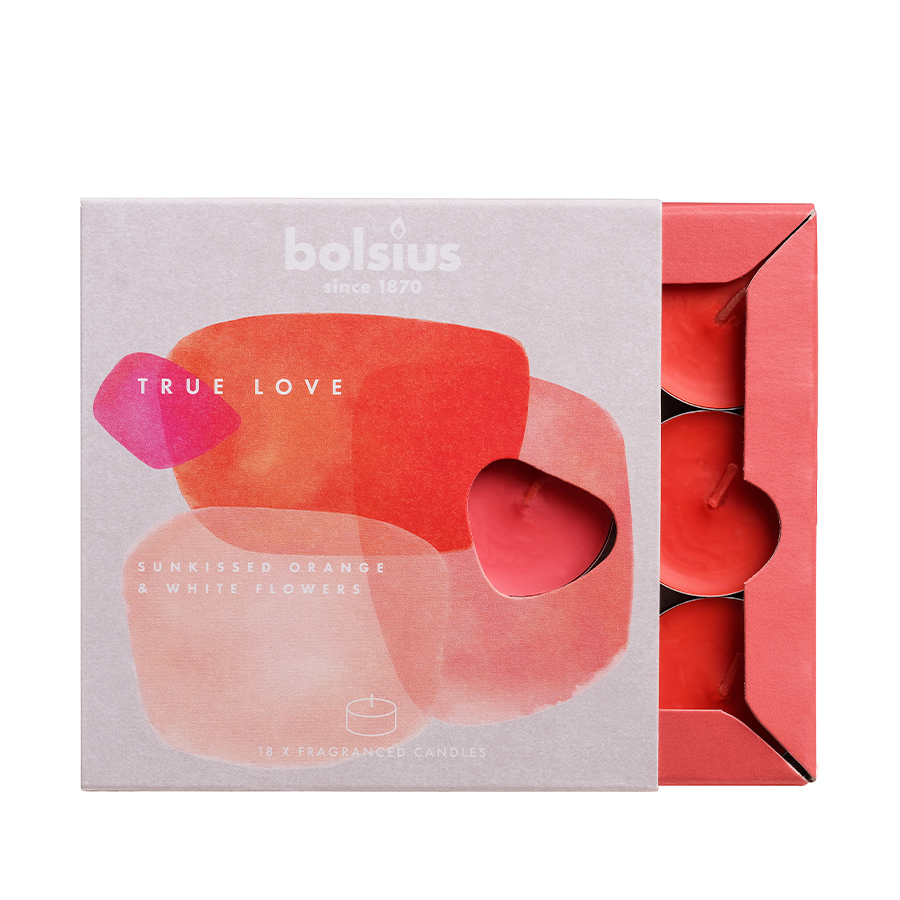 Bolsius Bolsius True Love Odor Waxin Lights 18 pièces