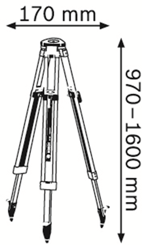 Accessoires Bosch bt 160 trépied professionnel | pliable - 0601091200