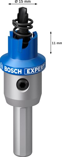 Bosch accessoires expert scie cloche à tôle avec adaptateur | 15x5mm - 2608901971