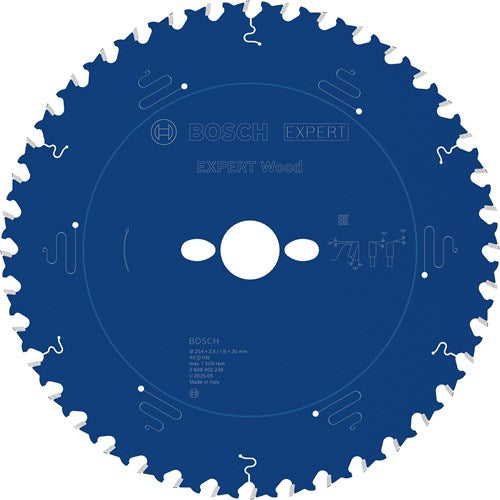 Bosch accessoires expert lame de scie circulaire à bois | 254 x 2,4 1,6 x 30 mm | t40 - 2608902238
