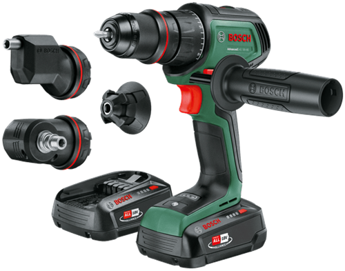 Perceuse sans fil Bosch green advanceddrill 18v-80 quicksnap | 45 minutes. chargeur (déjà 18v-44) et 2x batteries li-ion 18 v (2,5 ah)) - 06039e2004