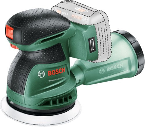 Ponceuse excentrique sans fil Bosch green universalorbit 18v-20 | hors batteries et chargeur - 06033e4100