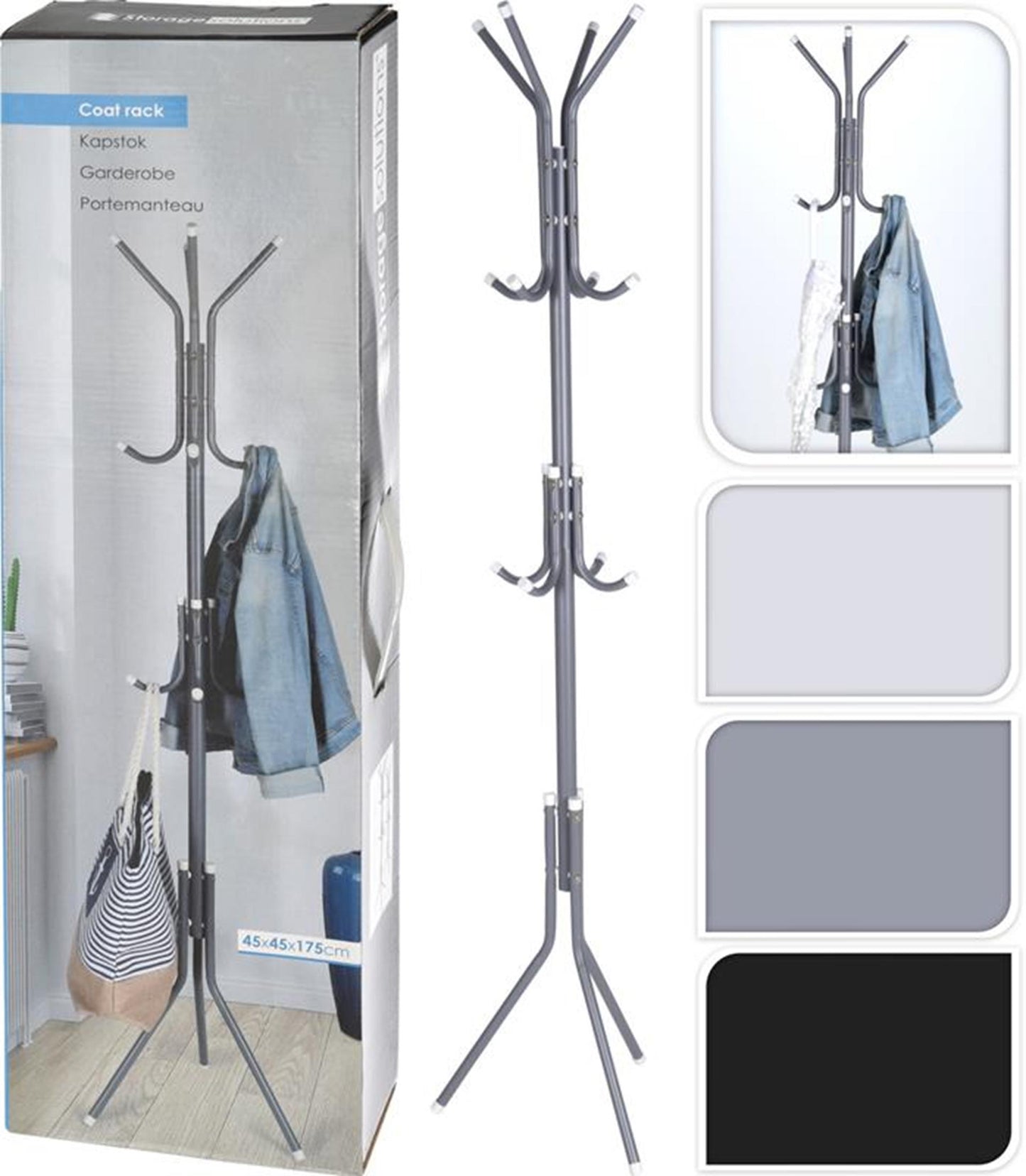 Solutions de rangement portemanteau métal h170cm debout
