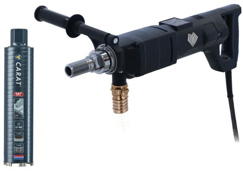 Carat cardi a-2225 perceuse diamantée béton sec 2200 watts + perceuse diamantée béton sec 62 x 300 mm - amb2225a20