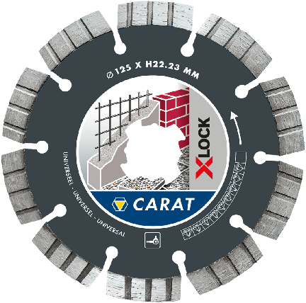 Lame de scie diamantée Carat 125x22,23 universelle x-lock