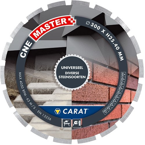 Lame de scie diamantée Carat pour sciage à l'eau - 350 x 25,4 mm - lame de scie universelle pour, entre autres, w-3511 buc350 - cnem350400