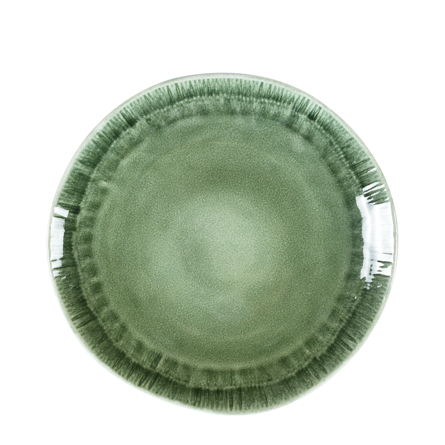 Assiette à dessert couleur profonde vert lac ø22cm