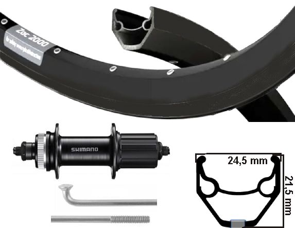 Kgs roue arrière noir 28 29 pouces 622 zac2000 noir noir acier inoxydable cas 8-10 centerl
