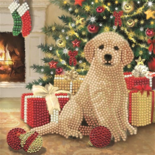 Diamant Painting Christmas Puppy APOS; S Premier Noël